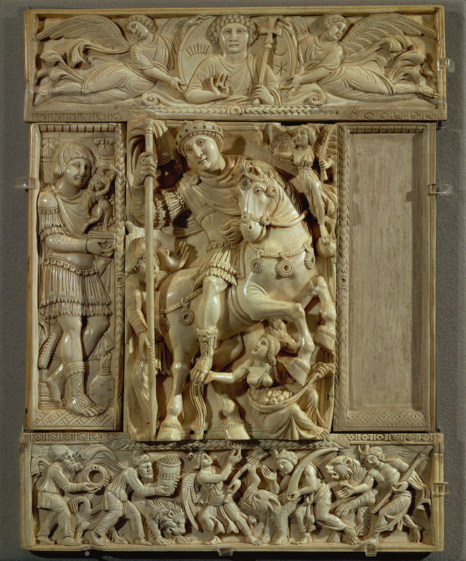 Barberini Diptych,showing the triumph of an